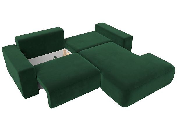 Диван угловой Лига-036 Классик правый угол Велюр зеленый - Вид 7
