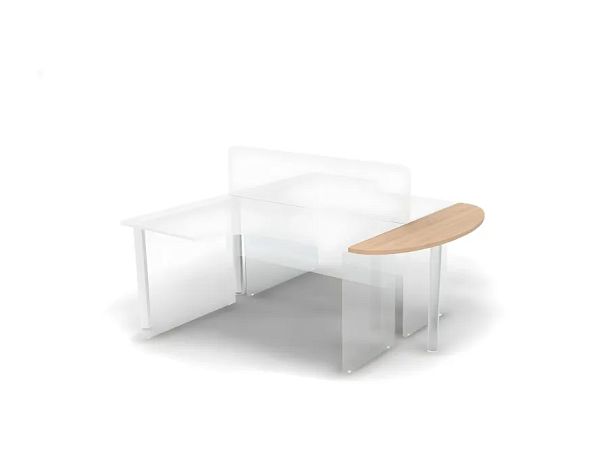 БЕРЛИН / BERLIN Приставной элемент для 2 столов (без опоры) 1330х400х28 Акация - Вид 1