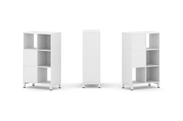 Стайл Проджект Набор стеллажа 2-х сторон., 3 яр. SN.NSD-321 Белый/Металл Белый 754*400*1248 - Фото предпросмотра