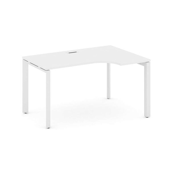 Style Project Next Стол рабочий эргономичный SN-59P.SPA-022(R) Белый/Металл Белый/Белый Заглушка 1580*800/980*750 - Вид 1