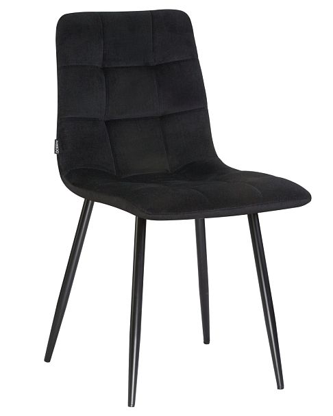 Стул обеденный DOBRIN ALEX (черные матовые ножки, черный велюр (V108-77)) - Вид 1