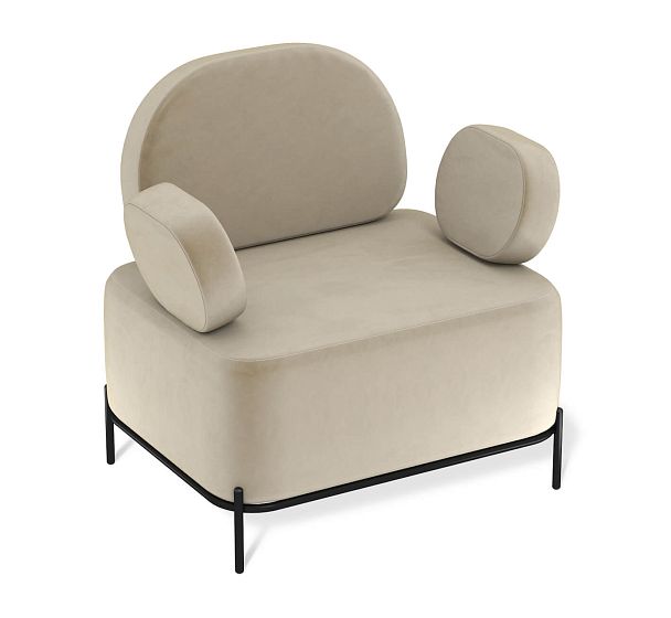 Кресло Sheffilton SHT-AMS6 ванильный крем/черный муар - Вид 2