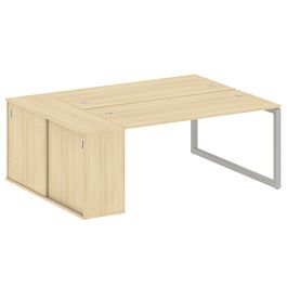 Metal System Quattro Р. ст. с шкафом-купе на О-образном м/к 50БО.РС-СШК-1.4 Т Акация/Серый металл 2010*1475*750 - Фото предпросмотра