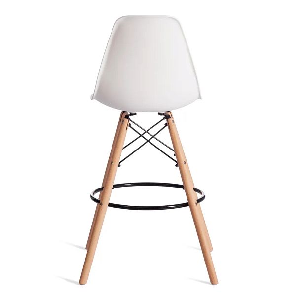 Стул барный Синди Бар Чаир/Cindy Bar Chair (мод.80-1)/2 шт. в упаковке, дерево бук/металл/пластик, White (Белый) 70029/ натуральный - Вид 4