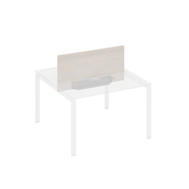 Экран настольный фронтальный для стола 120 с двумя кабель-каналами A4 А4 Б 846 БП дуб / металлокаркас серый - Вид 1