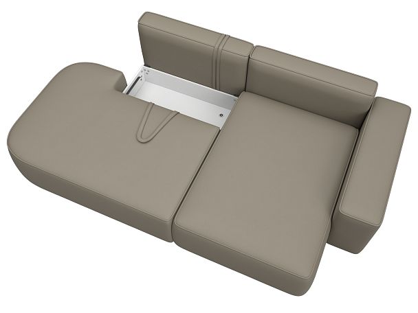 Диван угловой Лига-065 угол правый Экокожа бежевый - Вид 7