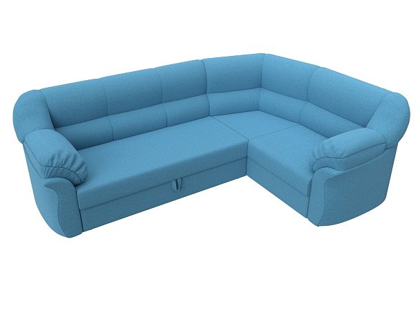 Диван угловой Карнелла правый угол Рогожка голубой - Вид 5