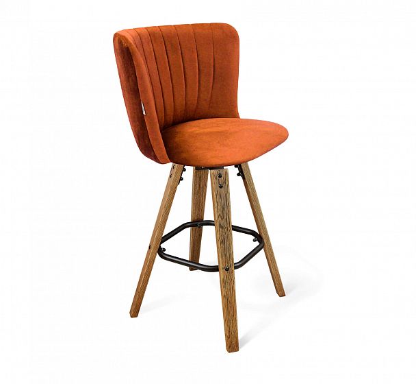 Стул барный Sheffilton SHT-ST36-1/S93 песчаная буря/браш.коричневый/черн. муар - Вид 1