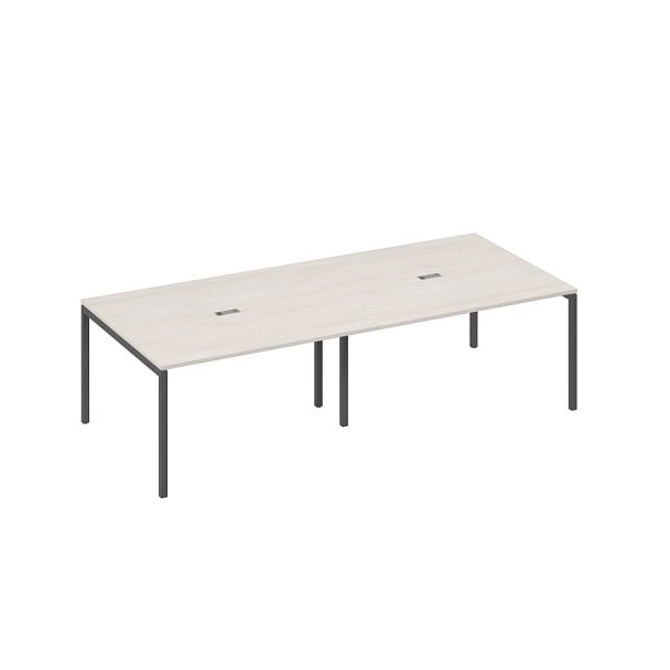 Стол 280 металлокаркас DUE для переговоров A4 А4 Б2 132-2 БП дуб / металлокаркас антрацит - Вид 1