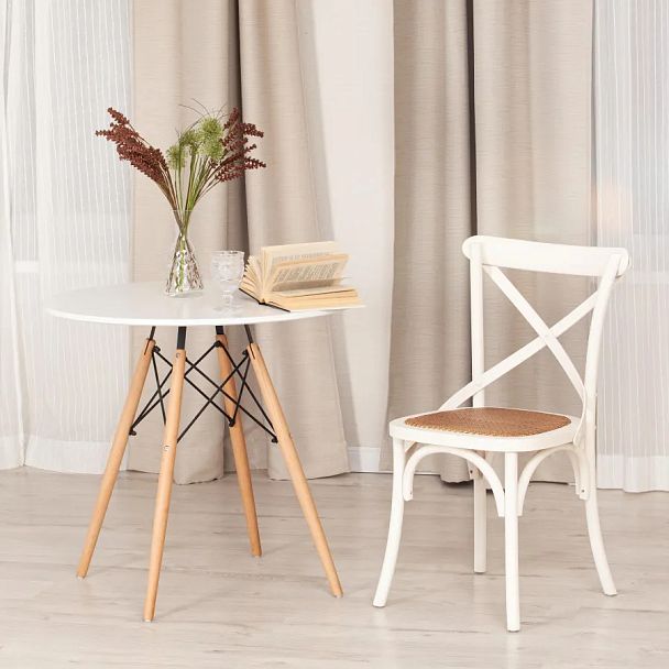 Стул Кросс/Cross (мод.CB2001), дерево вяз, Белый (butter white) - Вид 12