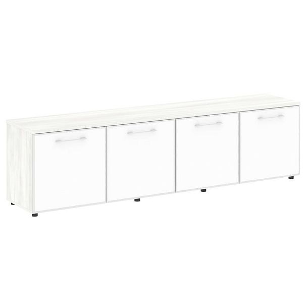 Ялта Тумба модульная LT.TS-4.6 white Снежная Патина/Стекло White 2188*450*580 - Вид 1
