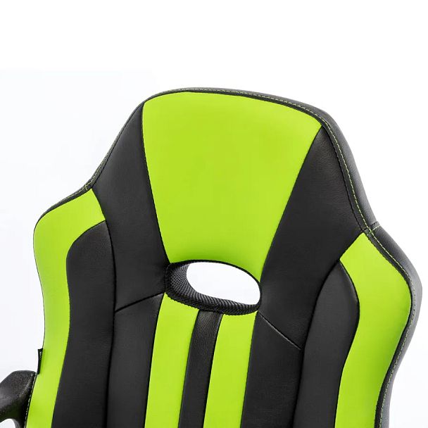 Кресло компьютерное BRABIX "Stripe GM-202", экокожа, черное/зеленое, 532511 - Вид 8