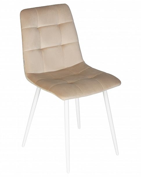 Стул обеденный DOBRIN CHILLY (Бежевый Holland 07, основание белое) - Вид 7