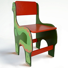Стул детский Динозаврик, регулируемый, полностью фанера, гр.00-1 - Фото предпросмотра