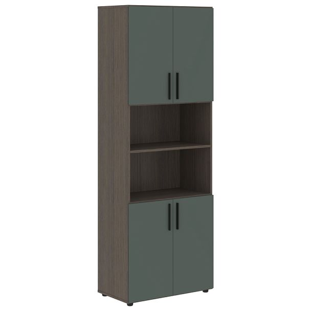 Шкаф высокий широкий VHCS 80.4 Нефрит/Дуб Сильвер 800х430х2253 VELION - Вид 1