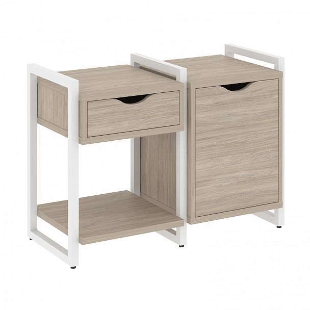 Тумба на опорах наборная "Loft" VR.L-TN-3.O дуб аттик/белый - Вид 1