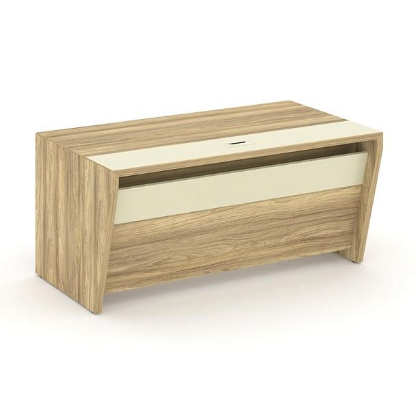 Корнер Стол руководителя прямой COR.SR-16 Гикори Песочный/Ваниль 1600*900*750 - Вид 1