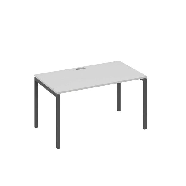 Стол письменный на металлокаркасе DUE A4 А4 Б2 024 БП серый / металлокаркас антрацит - Вид 1