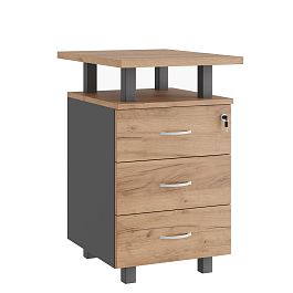 Тумба приставная Tess 44,9x60x75 дуб крафт золотой - Фото предпросмотра