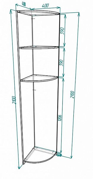 Стеллаж Мебелайн-2 - Вид 2