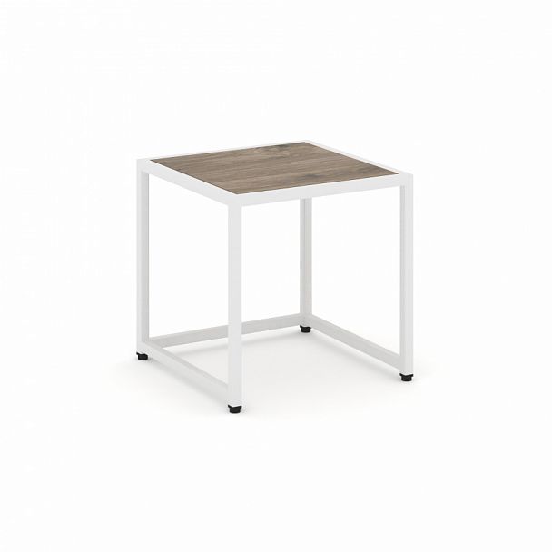 Стол журнальный "Loft" VR.L-SJK-40 Тиквуд Темный/Белый - Вид 1