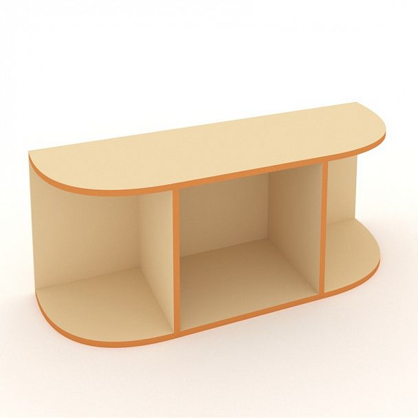 Полка декоративная навесная оранжевый - Вид 1