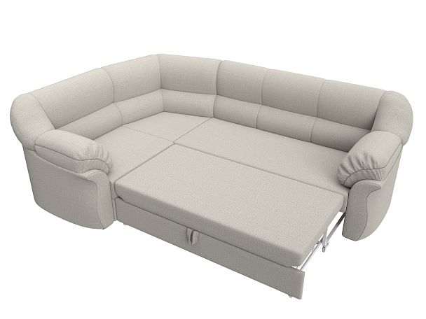 Диван угловой Карнелла левый угол Рогожка бежевый - Вид 7