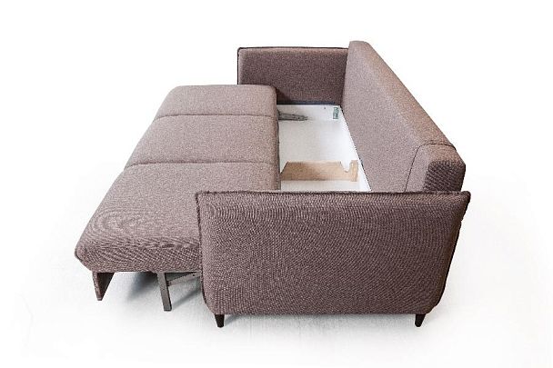 Hans диван-кровать прямой с подлокотниками рогожка серый - Вид 6