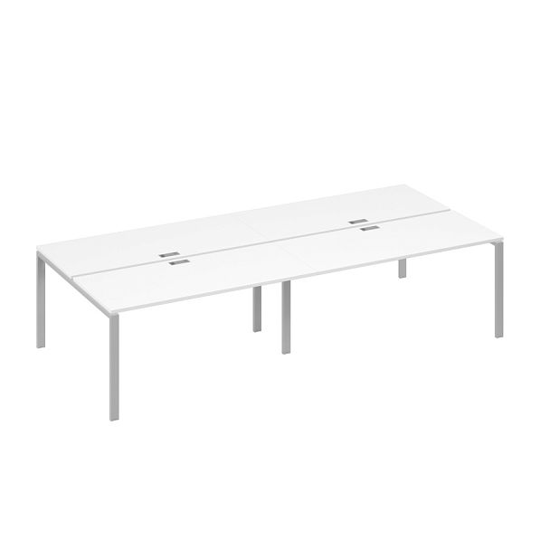 Рабочая станция на металлокаркасе UNO (4х160) A4 А4 Б1 175-2 БП белый премиум / металлокаркас серый - Вид 1