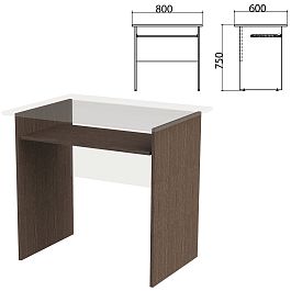 Каркас к столу компьютерному "Канц" 800х600х750 мм, цвет венге, СК25.16.2 - Фото предпросмотра