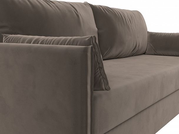 Диван угловой Сайгон (полностью велюр коричневый) - Вид 4