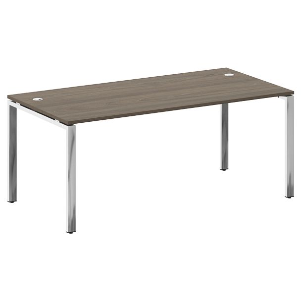 Metal System Direct Стол рабочий руководителя на П-обр. м/к БП.СРР-5.9 Вяз/Нерж. сталь 1800*900*750 - Вид 1