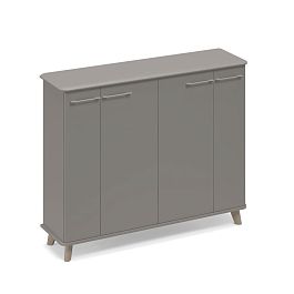 Шкаф средний закрытый греденция Time wood ТМ 353 ВЛ/ВЛ/ВЛ.ВЛ мокко премиум - Фото предпросмотра