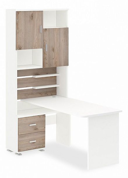 Стол компьютерный Домино СР-720/160 Белый/Нельсон левый - Вид 1