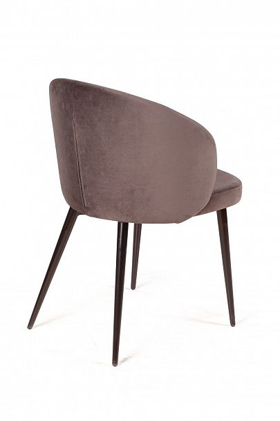 Стул Mont Blanc, бархат антрацит 14 / черный конус - Вид 7