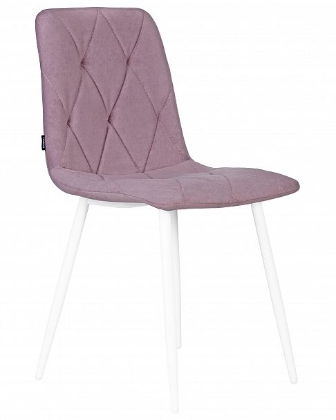 Стул обеденный DOBRIN CHILLY ROMBO (Лавандовый Simple 48, основание белый) - Вид 2