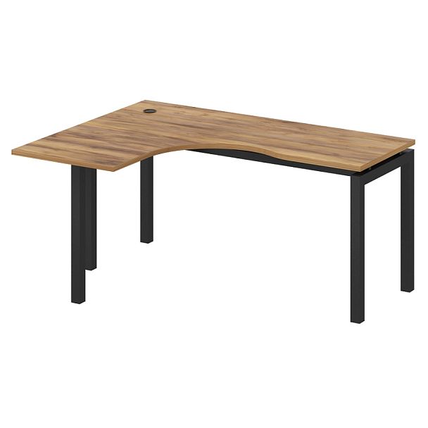 Стол эргономичный "Тандем-А"  ПК-ТНА-СТЭ160Х120Л/АЖ-В2-1078 таксония медовая+черный - Вид 1