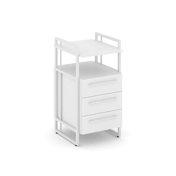 Rift Direct Тумба приставная RF.TPRR-001 Белый Бриллиант/Металл Белый 424*500*821 - Вид 1