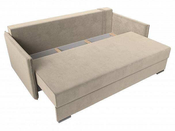 Диван угловой Сайгон (полностью микровельвет бежевый) - Вид 7