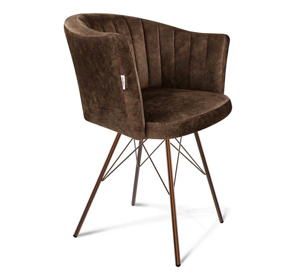 Стул Sheffilton SHT-ST42-1/S37 кофейный трюфель/медный металлик - Вид 1