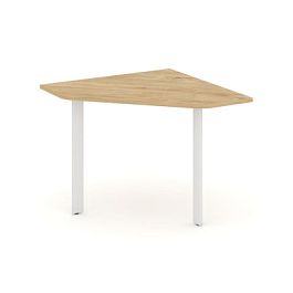 Style Project Next Угловой элемент переговорного стола SN-59.UPRG-001 Тиквуд Светлый/Металл Белый 980*980*750 - Фото предпросмотра