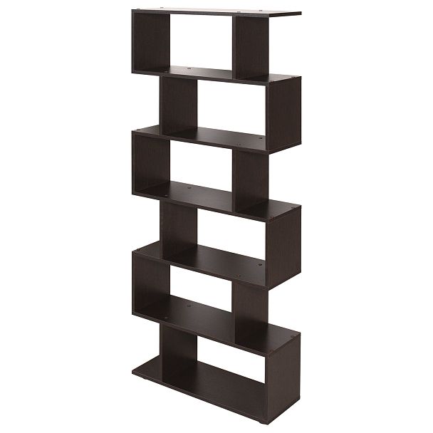 Стеллаж BRABIX "Scandi SH-008", 730х250х1760 мм, 6 секций, ЛДСП, венге, 641899, ЦБ013658-3 - Вид 18