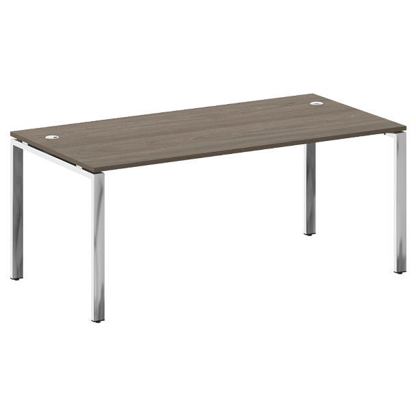 Metal System Direct Стол рабочий руководителя на П-обр. м/к БП.СРР-5.9 Вяз/Нерж. сталь 1800*900*750 - Вид 1