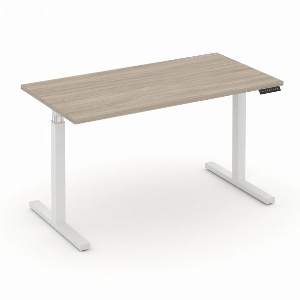 Стол электроподъемный "MOVE UP" MV.SE-3.7 Белый металл /  Дуб Аттик - Вид 1
