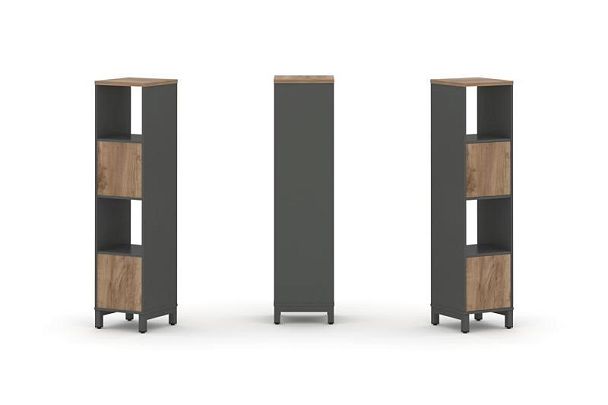 Стайл Проджект Набор стеллажа 1 сторон., 4 яр. SN.NS-411 Антрацит/Дуб Табак/Металл Антрацит 387*400* - Вид 1