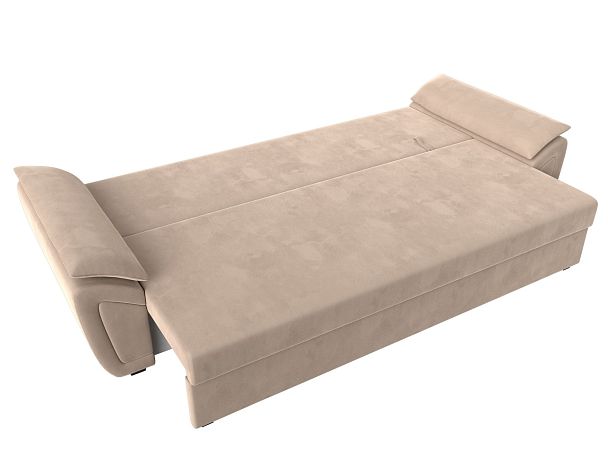 Прямой диван Нэстор Лайт (полностью велюр бежевый) - Вид 8