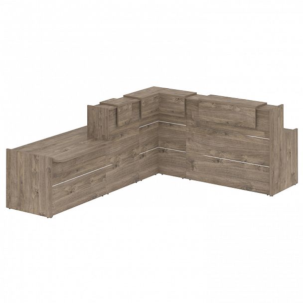 Ресепшн Г-образный "Onix" O.R-K-34 тиквуд темный - Вид 2