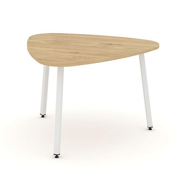 Стайл Проджект Стол переговорный SN-4.SPRG-71.3 Тиквуд Светлый/Металл Белый 1200*1200*750 - Вид 1