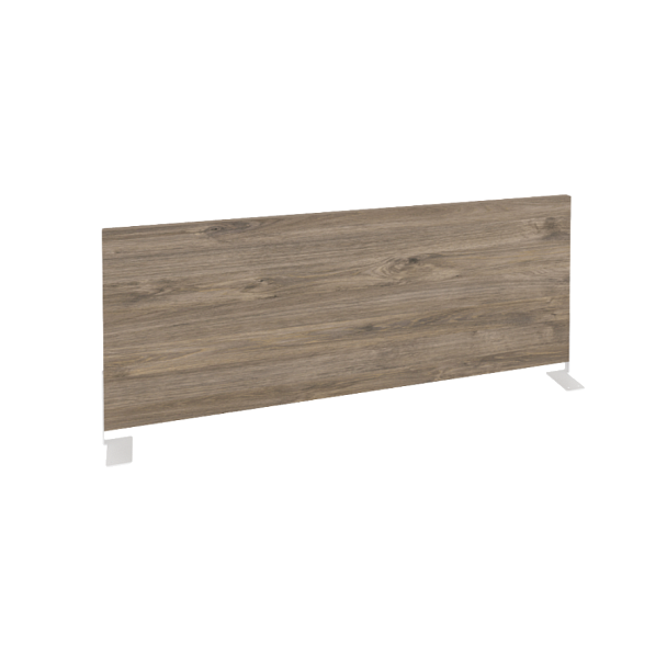 Onix Экран боковой (ЛДСП) O.EKR-98 Тиквуд темный/Белый металл 980*370*18 - Вид 1