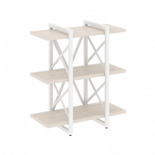Стеллаж на опорах "Loft" VR.L-MST.O-3.4V денвер светлый/белый - Вид 1